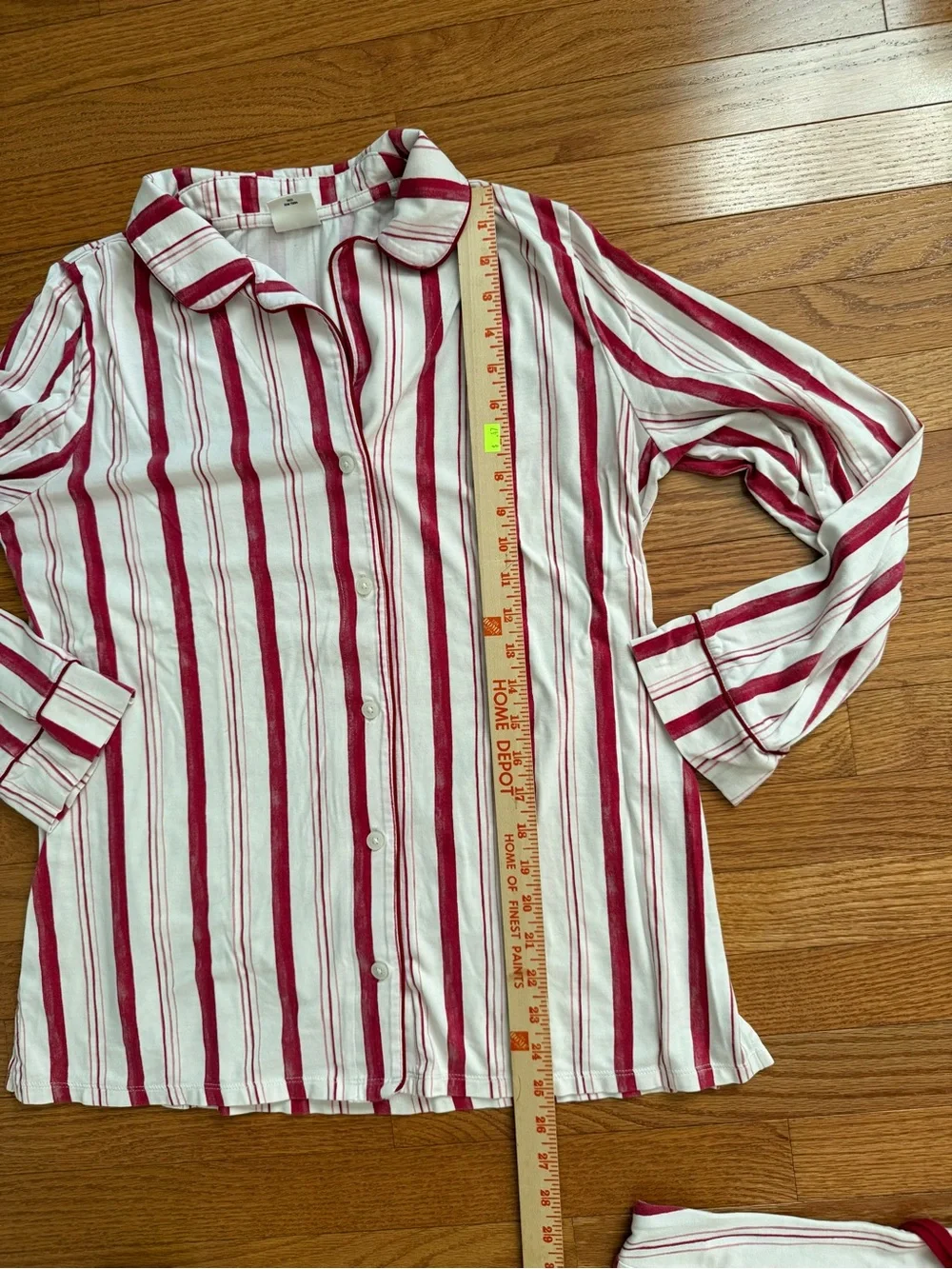 Soma Red Candy Cane Stripe Pajama Set Cotton Modal